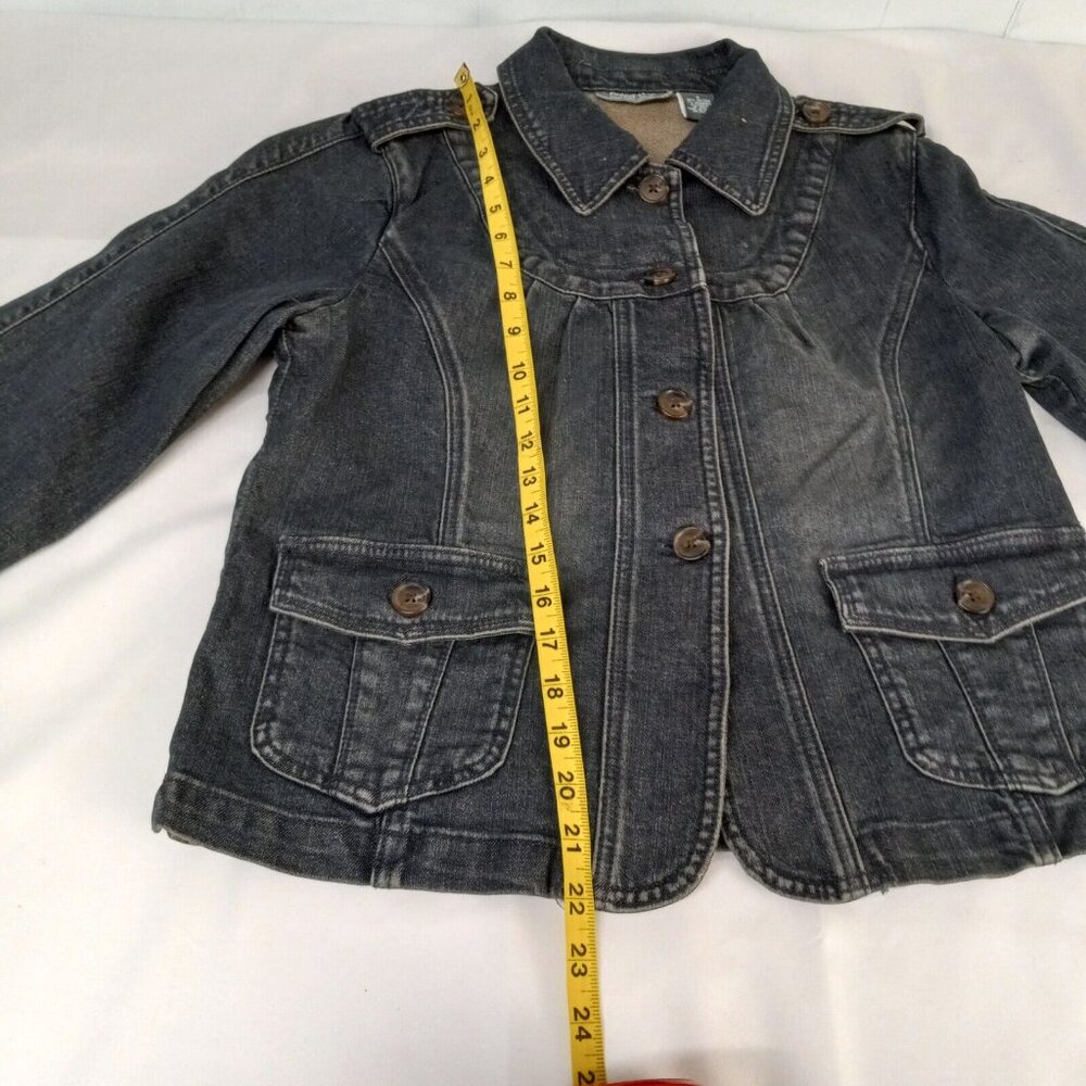 Motto QVC Women's Jean Jacket Size Small Blue Denim Cotton Spandex 2 Pockets NWT - Picture 10 of 14